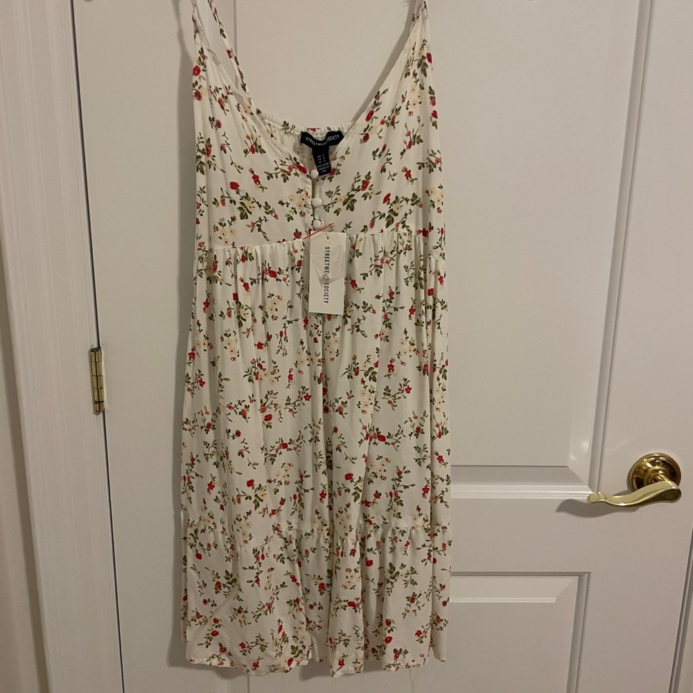 Streetwear Society White Floral Mini Dress